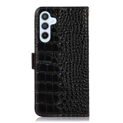 For Samsung Galaxy S24+ Crocodile Top Layer Cowhide Leather Phone Case(Black) - Galaxy Phone Cases by PMC Jewellery | Online Shopping South Africa | PMC Jewellery | Buy Now Pay Later Mobicred