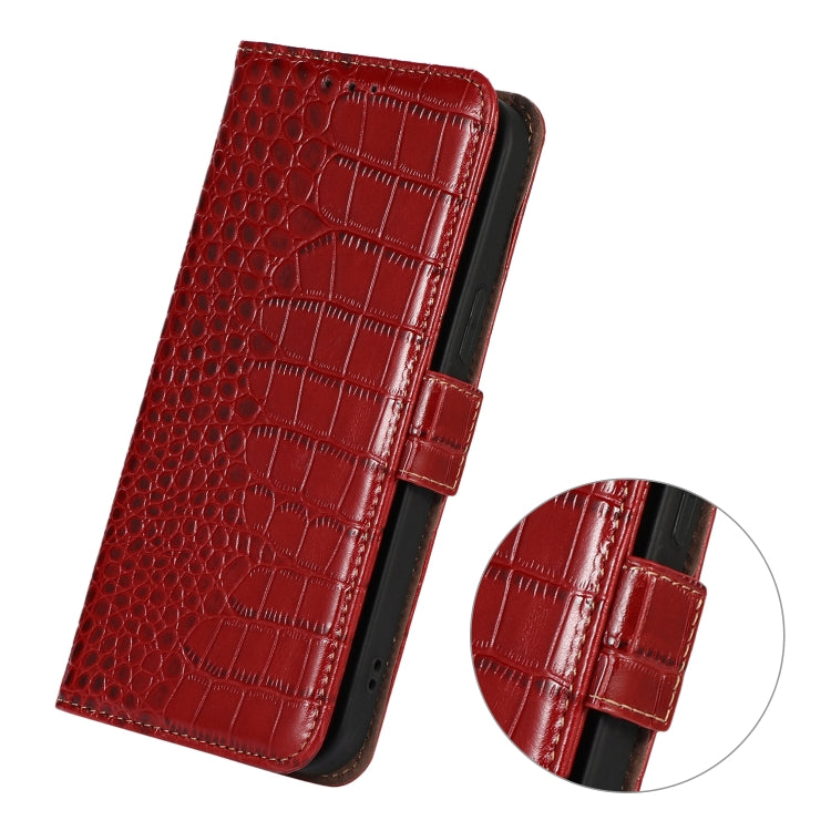 For Samsung Galaxy S24 Ultra Crocodile Top Layer Cowhide Leather Phone Case(Red) - Galaxy Phone Cases by PMC Jewellery | Online Shopping South Africa | PMC Jewellery | Buy Now Pay Later Mobicred