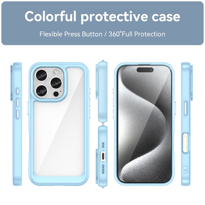 For iPhone 16 Pro Colorful Series Acrylic + TPU Phone Case(Blue) - iPhone 16 Pro Cases by PMC Jewellery | Online Shopping South Africa | PMC Jewellery | Buy Now Pay Later Mobicred