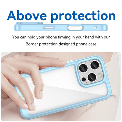 For iPhone 16 Pro Colorful Series Acrylic + TPU Phone Case(Blue) - iPhone 16 Pro Cases by PMC Jewellery | Online Shopping South Africa | PMC Jewellery | Buy Now Pay Later Mobicred