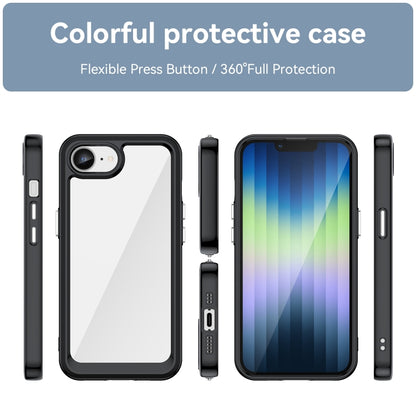 For iPhone SE 2024 Colorful Series Acrylic + TPU Phone Case(Black) - More iPhone Cases by PMC Jewellery | Online Shopping South Africa | PMC Jewellery | Buy Now Pay Later Mobicred