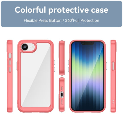 For iPhone SE 2024 Colorful Series Acrylic + TPU Phone Case(Red) - More iPhone Cases by PMC Jewellery | Online Shopping South Africa | PMC Jewellery | Buy Now Pay Later Mobicred