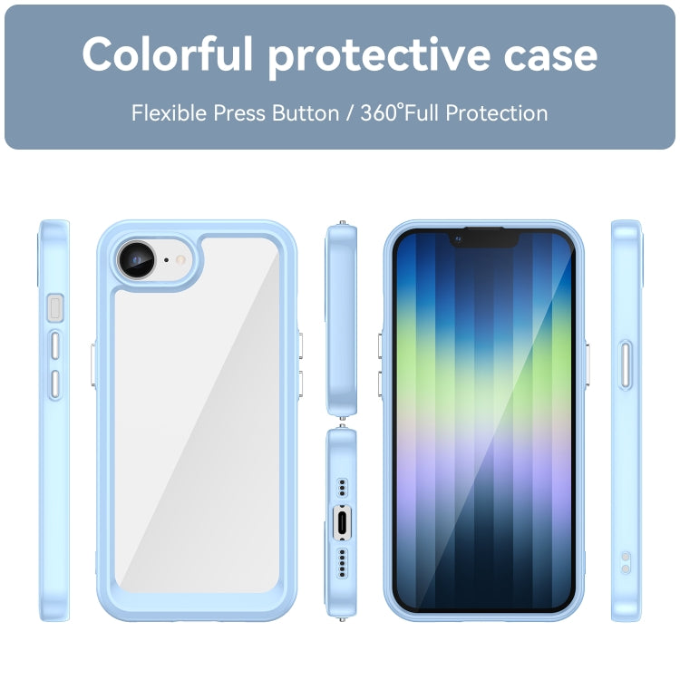 For iPhone SE 2024 Colorful Series Acrylic + TPU Phone Case(Blue) - More iPhone Cases by PMC Jewellery | Online Shopping South Africa | PMC Jewellery | Buy Now Pay Later Mobicred