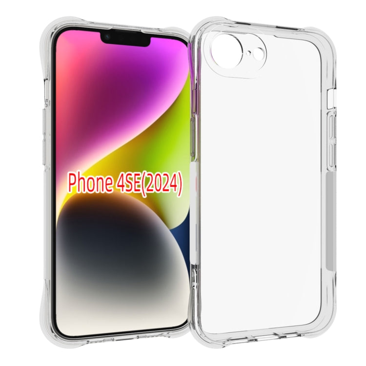 For iPhone SE 2024 Shockproof Non-slip Thickening TPU Phone Case(Transparent) - More iPhone Cases by PMC Jewellery | Online Shopping South Africa | PMC Jewellery | Buy Now Pay Later Mobicred