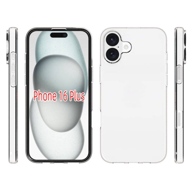 For iPhone 16 Plus Waterproof Texture TPU Phone Case(Transparent) - More iPhone Cases by PMC TechLife | Online Shopping South Africa | PMC TechLife