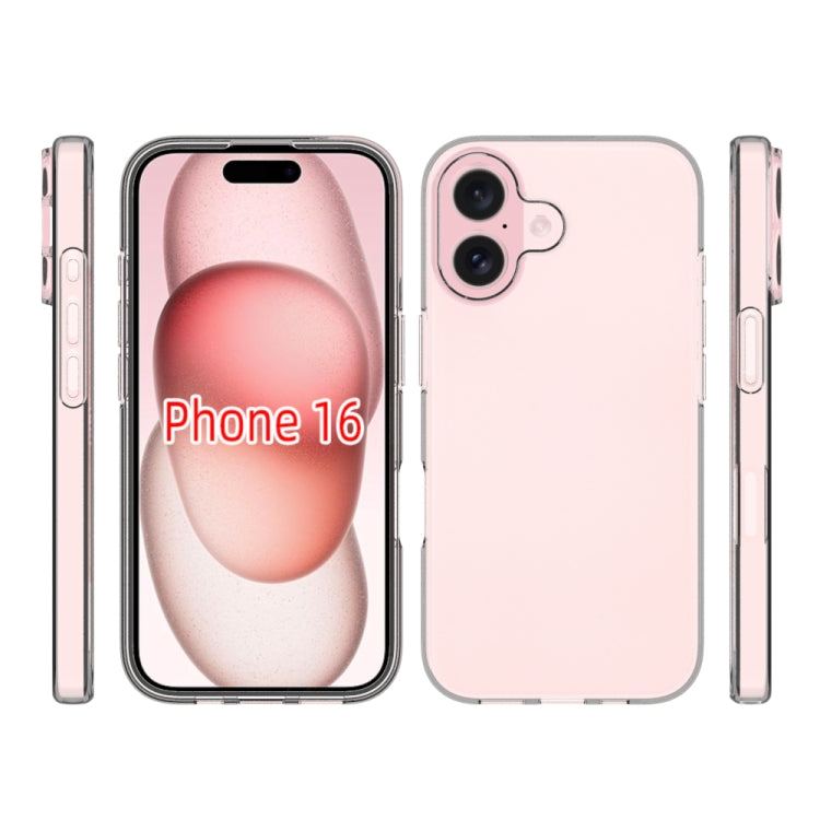 For iPhone 16 Waterproof Texture TPU Phone Case(Transparent) - iPhone 16 Cases by PMC Jewellery | Online Shopping South Africa | PMC Jewellery | Buy Now Pay Later Mobicred