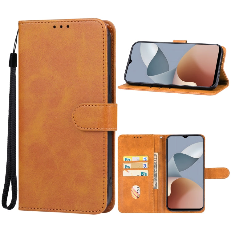 For ZTE Blade A54 Leather Phone Case(Brown) - ZTE Cases by PMC Jewellery | Online Shopping South Africa | PMC Jewellery | Buy Now Pay Later Mobicred