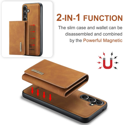 For Samsung Galaxy S24 5G DG.MING M1 Series 3-Fold Multi Card Wallet + Magnetic Phone Case(Brown) - Galaxy S24 5G Cases by DG.MING | Online Shopping South Africa | PMC Jewellery | Buy Now Pay Later Mobicred