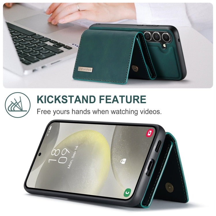 For Samsung Galaxy S24+ 5G DG.MING M1 Series 3-Fold Multi Card Wallet + Magnetic Phone Case(Green) - Galaxy S24+ 5G Cases by DG.MING | Online Shopping South Africa | PMC Jewellery | Buy Now Pay Later Mobicred