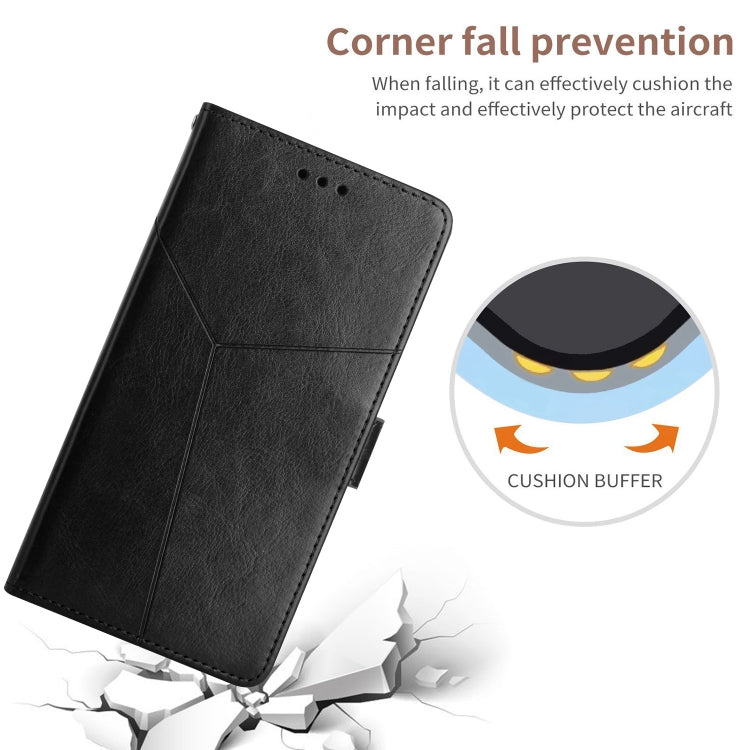 For Xiaomi Redmi Note 13 4G Y-shaped Pattern Flip Leather Phone Case(Black) - Note 13 Cases by PMC TechLife | Online Shopping South Africa | PMC TechLife | Buy Now Pay Later Mobicred