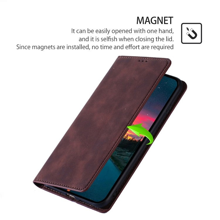 For Infinix Note 40 Pro 4G Skin Feel Magnetic Leather Phone Case(Dark Brown) - Infinix Cases by PMC Jewellery | Online Shopping South Africa | PMC Jewellery | Buy Now Pay Later Mobicred