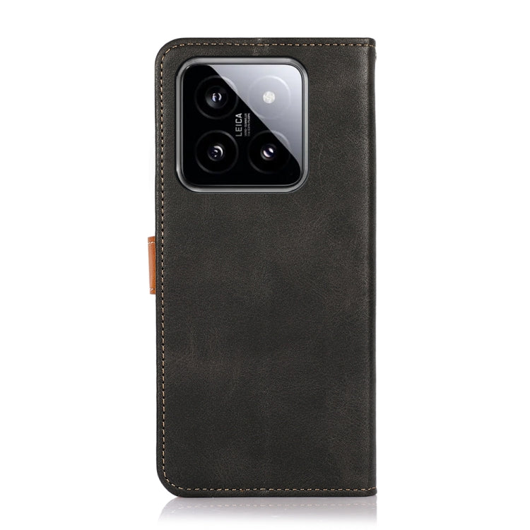 For Xiaomi 14 KHAZNEH Cowhide Texture Flip Leather Phone Case(Black) - 14 Cases by PMC Jewellery | Online Shopping South Africa | PMC Jewellery | Buy Now Pay Later Mobicred