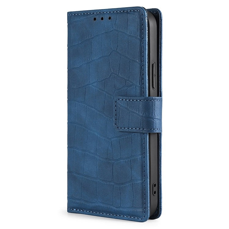 For Huawei Pura 70 5G Skin Feel Crocodile Magnetic Clasp Leather Phone Case(Blue) - Huawei Cases by PMC Jewellery | Online Shopping South Africa | PMC Jewellery | Buy Now Pay Later Mobicred