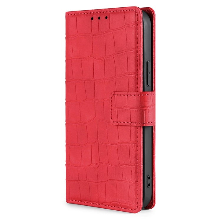 For Huawei Pura 70 5G Skin Feel Crocodile Magnetic Clasp Leather Phone Case(Red) - Huawei Cases by PMC Jewellery | Online Shopping South Africa | PMC Jewellery | Buy Now Pay Later Mobicred