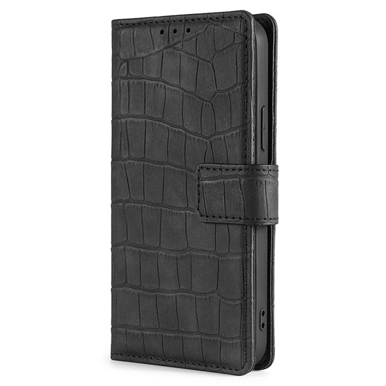 For Huawei Pura 70 Ultra 5G Skin Feel Crocodile Magnetic Clasp Leather Phone Case(Black) - Huawei Cases by PMC Jewellery | Online Shopping South Africa | PMC Jewellery | Buy Now Pay Later Mobicred