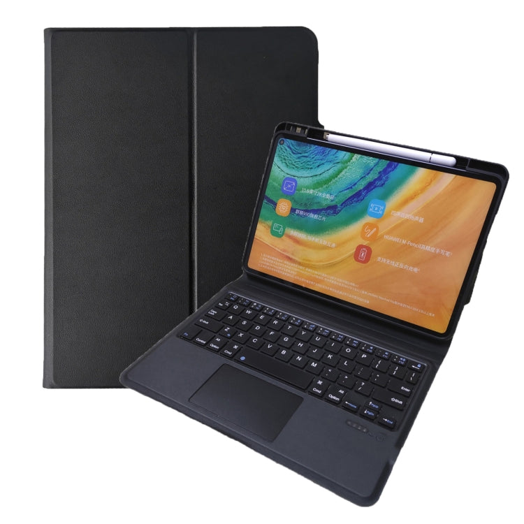 T1061C For Huawei Matepad Pro / Pro 5G 10.8 inch Ultra-thin Integrated Touch Bluetooth Keyboard + Lambskin Texture PU Leather Tablet Case with Bracket & Pen Slot(Black) - Huawei Keyboard by PMC Jewellery | Online Shopping South Africa | PMC Jewellery