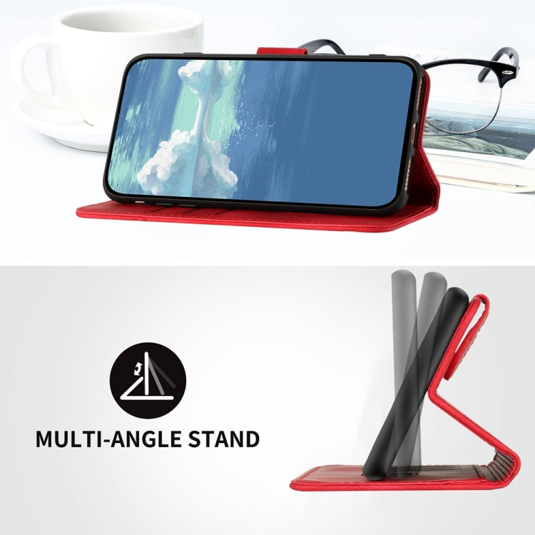 For iPhone 16 Pro Max Line Pattern Skin Feel Leather Phone Case(Red) - iPhone 16 Pro Max Cases by PMC TechLife | Online Shopping South Africa | PMC TechLife | Buy Now Pay Later Mobicred