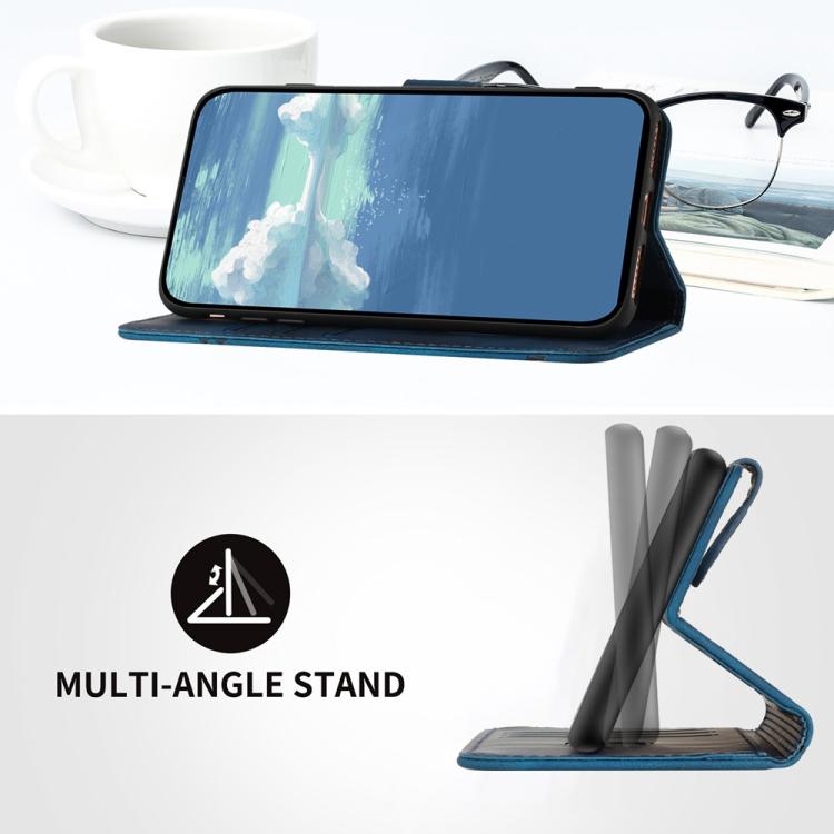 For iPhone 17 Air Line Pattern Skin Feel Leather Phone Case(Royal Blue) - free shipping - PMc TechLife - Order now!