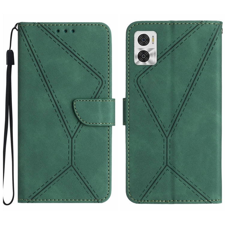For Motorola Moto E22 / E22i 4G Stitching Embossed Leather Phone Case(Green) - free shipping - PMC TechLife - Order now!