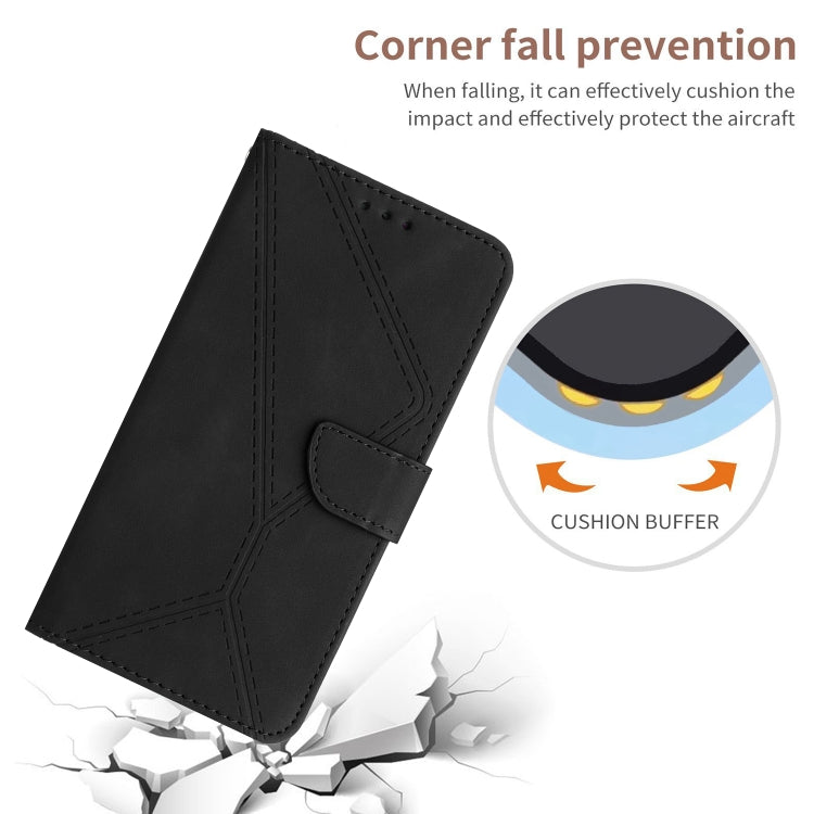 For Motorola Moto E14 Stitching Embossed Leather Phone Case(Black) - free shipping - PMC TechLife - Order now!
