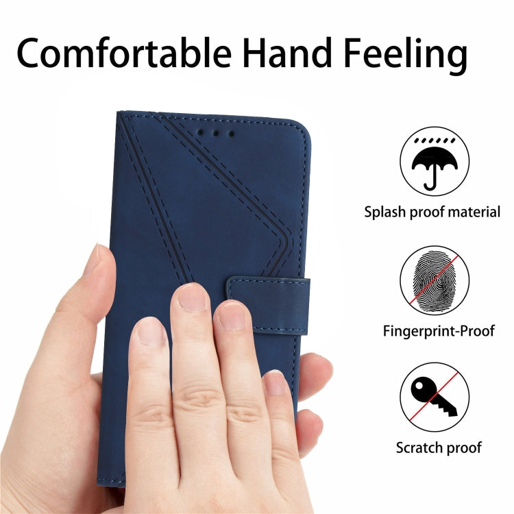 For Motorola Edge 5G 2024 Stitching Embossed Leather Phone Case(Blue) - Motorola Cases by PMC Jewellery | Online Shopping South Africa | PMC Jewellery | Buy Now Pay Later Mobicred