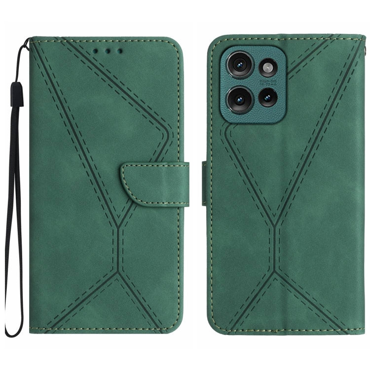For Motorola Moto G75 5G Stitching Embossed Leather Phone Case(Green) - free shipping - PMC TechLife - Order now!