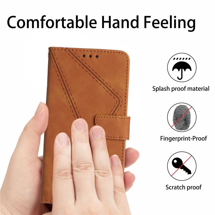 For Motorola Moto G56 5G Stitching Embossed Leather Phone Case(Brown) - free shipping - PMC TechLife - Order now!