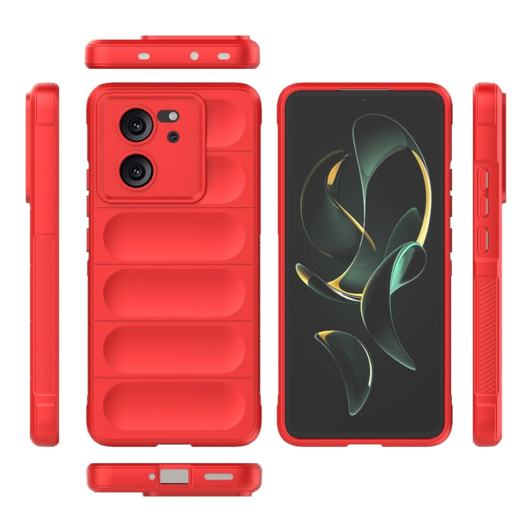 For Xiaomi Redmi K60 Ultra Magic Shield TPU + Flannel Phone Case(Red) - Redmi K60 Ultra Cases by PMC Jewellery | Online Shopping South Africa | PMC Jewellery | Buy Now Pay Later Mobicred