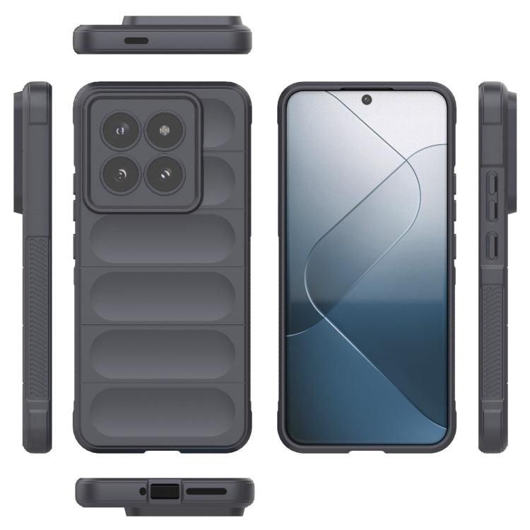 For Xiaomi 14 Pro 5G Magic Shield TPU + Flannel Phone Case(Dark Grey) - 14 Pro Cases by PMC TechLife | Online Shopping South Africa | PMC TechLife | Buy Now Pay Later Mobicred