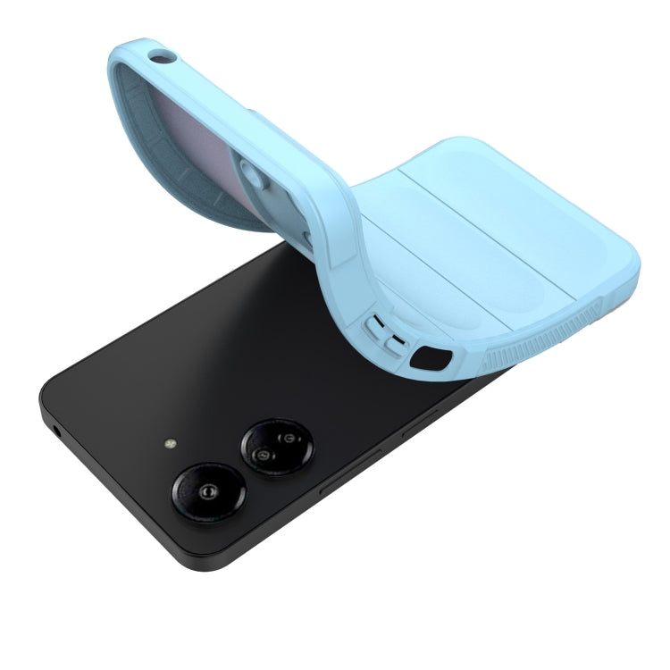 For Xiaomi Redmi 13C 4G Global Magic Shield TPU + Flannel Phone Case(Dark Grey) - 13C Cases by PMC TechLife | Online Shopping South Africa | PMC TechLife | Buy Now Pay Later Mobicred
