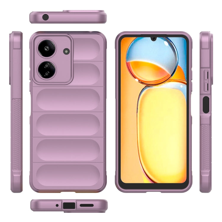 For Xiaomi Redmi 13C 4G Global Magic Shield TPU + Flannel Phone Case(Purple) - 13C Cases by PMC Jewellery | Online Shopping South Africa | PMC Jewellery | Buy Now Pay Later Mobicred