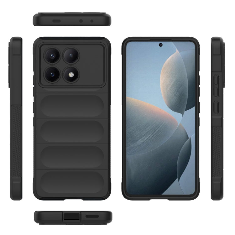 For Xiaomi Redmi K70E 5G Magic Shield TPU + Flannel Phone Case(Black) - K70E Cases by PMC Jewellery | Online Shopping South Africa | PMC Jewellery | Buy Now Pay Later Mobicred