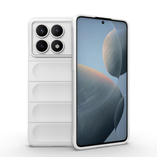 For Xiaomi Redmi K70E 5G Magic Shield TPU + Flannel Phone Case(White) - K70E Cases by PMC Jewellery | Online Shopping South Africa | PMC Jewellery | Buy Now Pay Later Mobicred