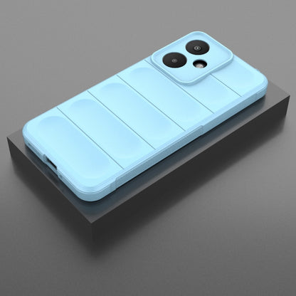 For Xiaomi Redmi 13C 5G Magic Shield TPU + Flannel Phone Case(Light Blue) - 13C Cases by PMC Jewellery | Online Shopping South Africa | PMC Jewellery | Buy Now Pay Later Mobicred