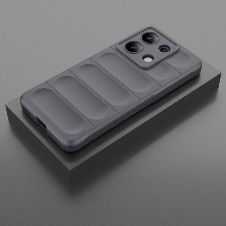 For Xiaomi Redmi Note 13 4G Global Magic Shield TPU + Flannel Phone Case(Dark Grey) - Note 13 Cases by PMC TechLife | Online Shopping South Africa | PMC TechLife | Buy Now Pay Later Mobicred