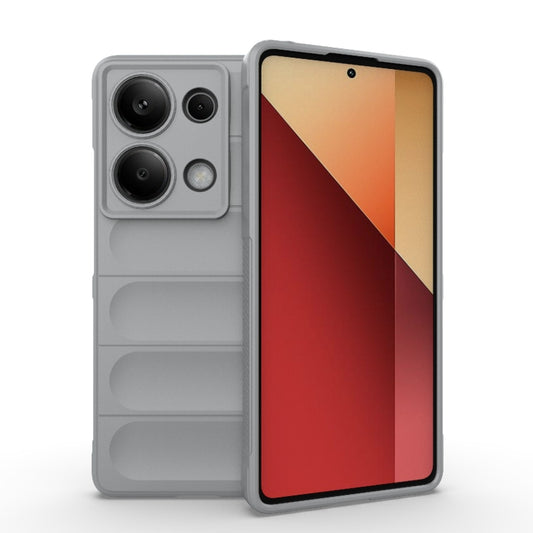 For Xiaomi Redmi Note 13 Pro 4G Global Magic Shield TPU + Flannel Phone Case(Grey) - Note 13 Pro Cases by PMC Jewellery | Online Shopping South Africa | PMC Jewellery | Buy Now Pay Later Mobicred