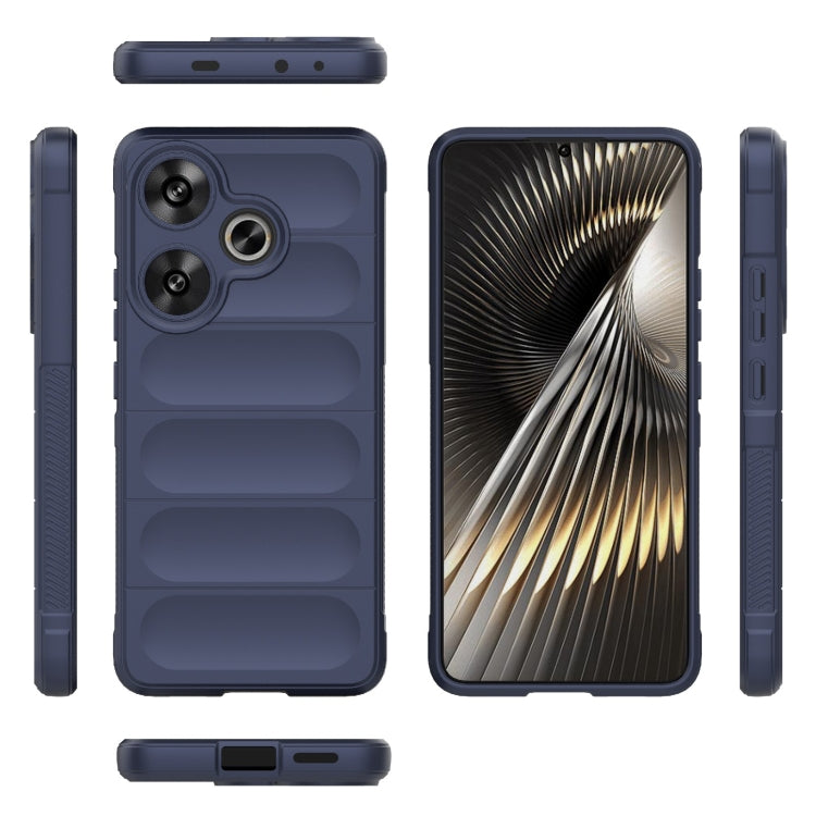 For Xiaomi Redmi Turbo 3 5G Magic Shield TPU + Flannel Phone Case(Dark Blue) - Xiaomi Cases by PMC Jewellery | Online Shopping South Africa | PMC Jewellery | Buy Now Pay Later Mobicred