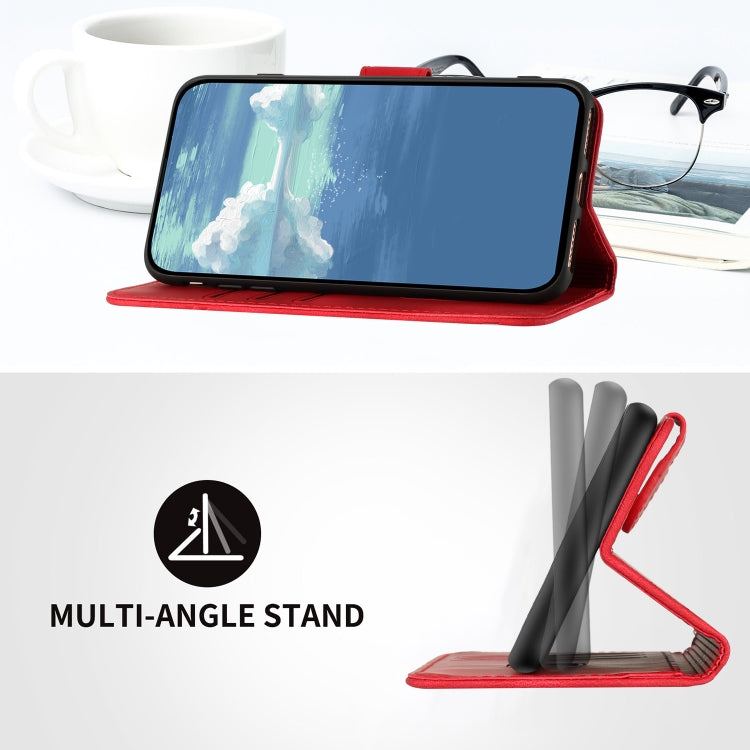 For Realme 7 / Narzo 20 Pro Line Pattern Skin Feel Leather Phone Case(Red) - Realme Cases by PMC TechLife | Online Shopping South Africa | PMC TechLife | Buy Now Pay Later Mobicred