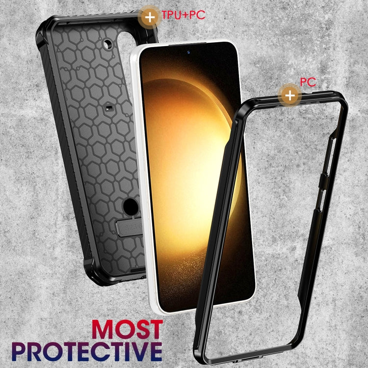 For Samsung Galaxy S24 5G Armor Series Holder Phone Case(Black) - Galaxy S24 5G Cases by PMC Jewellery | Online Shopping South Africa | PMC Jewellery