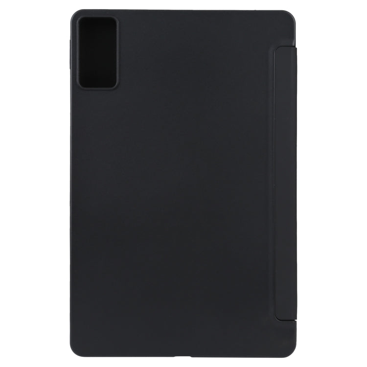 For Xiaomi Redmi Pad SE 2023 Three-fold Holder Flip Tablet Leather Case(Black) - More Tablet Cases by PMC Jewellery | Online Shopping South Africa | PMC Jewellery