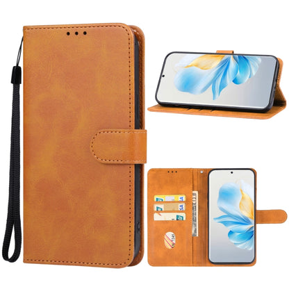 For Honor 100 Leather Phone Case(Brown) - Honor Cases by PMC Jewellery | Online Shopping South Africa | PMC Jewellery | Buy Now Pay Later Mobicred