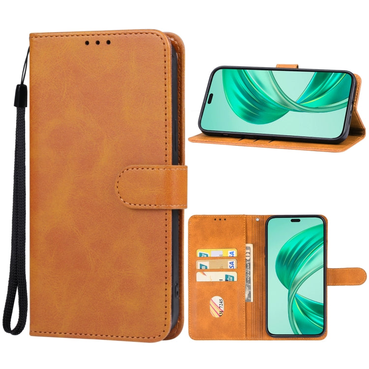 Honor X8b Leather Phone Case(Brown) - Honor Cases by PMC Jewellery | Online Shopping South Africa | PMC Jewellery | Buy Now Pay Later Mobicred