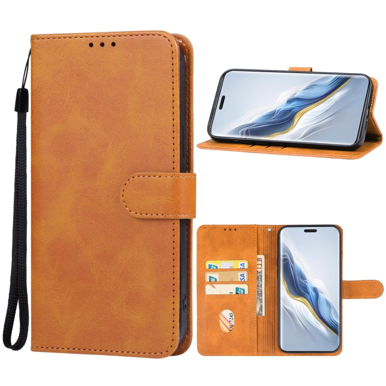 For Honor Magic6 Leather Phone Case(Brown) - Honor Cases by PMC Jewellery | Online Shopping South Africa | PMC Jewellery | Buy Now Pay Later Mobicred