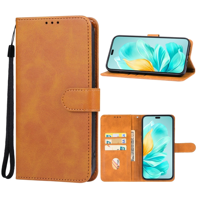 For Honor 200 Leather Phone Case(Brown) - Honor Cases by PMC Jewellery | Online Shopping South Africa | PMC Jewellery | Buy Now Pay Later Mobicred