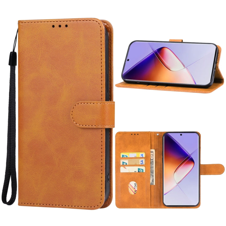 For Infinix Note 40 Leather Phone Case(Brown) - Infinix Cases by PMC Jewellery | Online Shopping South Africa | PMC Jewellery | Buy Now Pay Later Mobicred