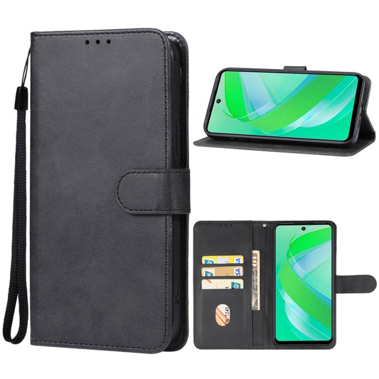 For Infinix Smart 8 Pro Leather Phone Case(Black) - Infinix Cases by PMC Jewellery | Online Shopping South Africa | PMC Jewellery | Buy Now Pay Later Mobicred