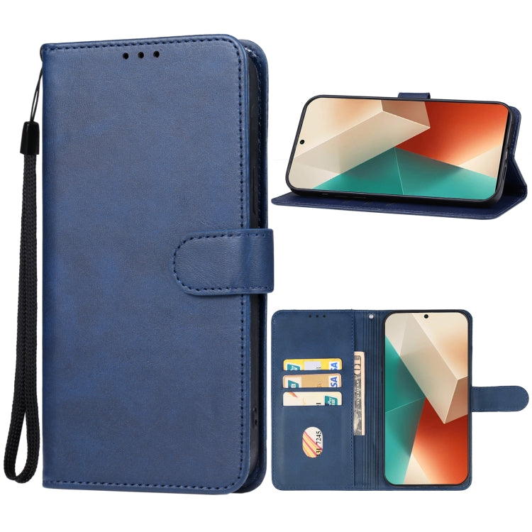 For Xiaomi Redmi Note 13 5G Leather Phone Case(Blue) - Xiaomi Cases by PMC Jewellery | Online Shopping South Africa | PMC Jewellery | Buy Now Pay Later Mobicred