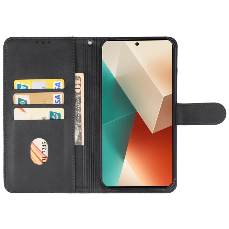 For Xiaomi Redmi Note 13 4G Leather Phone Case(Black) - Note 13 Cases by PMC Jewellery | Online Shopping South Africa | PMC Jewellery | Buy Now Pay Later Mobicred