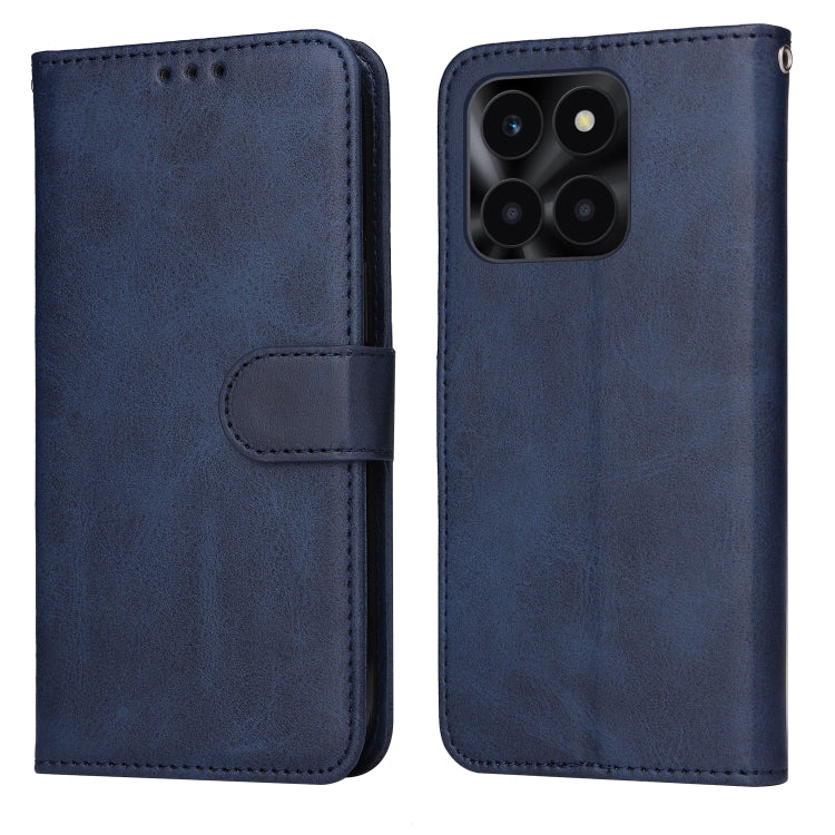 For Honor X6a Classic Calf Texture Flip Leather Phone Case(Blue) - Honor Cases by PMC Jewellery | Online Shopping South Africa | PMC Jewellery