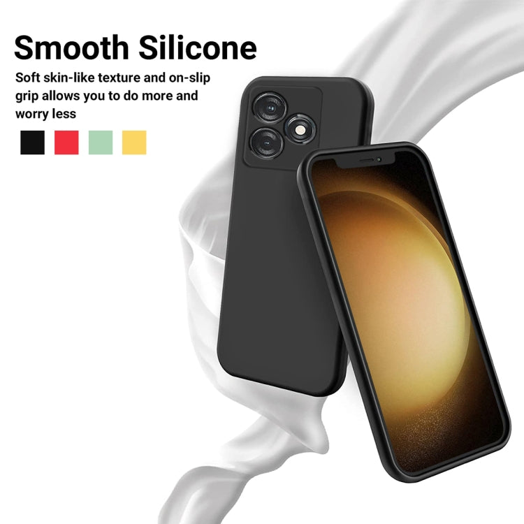 For Tecno Spark 10 4G / 10C 4G Pure Color Liquid Silicone Shockproof Phone Case(Black) - Tecno Cases by PMC TechLife | Online Shopping South Africa | PMC TechLife | Buy Now Pay Later Mobicred